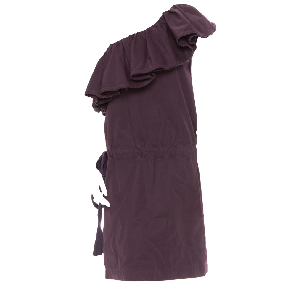 Lanvin Black Ruffle One Shoulder Dress